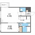 ワンペア月寒西2階5.1万円
