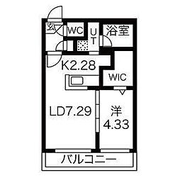 S-RESIDENCE西町 1LDKの間取図画像