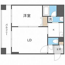 フランセジュール豊平3条 1LDKの間取図画像