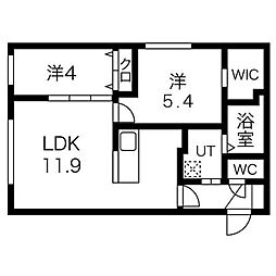 precious Kotoni (プレシャスコトニ) 2LDKの間取図画像