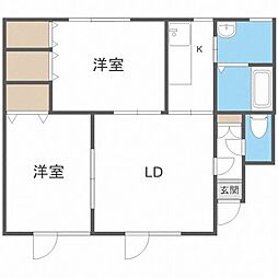 ノースフェアリー澄川2 2LDKの間取図画像