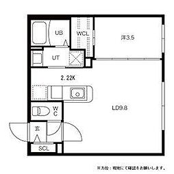LaCasadelSole 1LDKの間取図画像