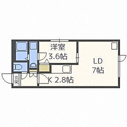 エスパス5.5 1LDKの間取図画像
