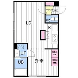 ソレイユ 1LDKの間取図画像
