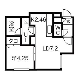 Maurice 1LDKの間取図画像