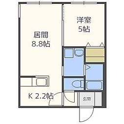 ル・ファール山の手グランデ 1LDKの間取図画像