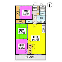 ルピナス大橋 102 ｜ 福岡県福岡市南区大橋３丁目19-26（賃貸マンション3LDK・1階・77.05㎡） その2