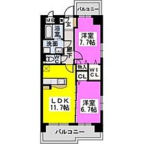 シャトレ六番館 503 ｜ 福岡県福岡市博多区博多駅南５丁目10-17（賃貸マンション2LDK・5階・60.51㎡） その2