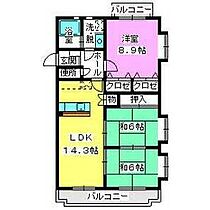 サクスィードハウジング 405 ｜ 福岡県福岡市西区下山門１丁目22-14（賃貸マンション3LDK・4階・78.88㎡） その2