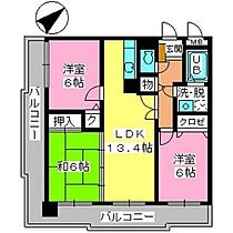 ポラリス三宅 602 ｜ 福岡県福岡市南区三宅３丁目25-28（賃貸マンション3LDK・6階・69.00㎡） その2