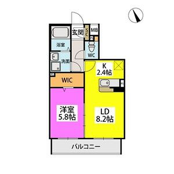 (仮称)赤間駅前計画　B棟 202｜福岡県宗像市土穴３丁目(賃貸マンション1LDK・2階・40.72㎡)の写真 その2