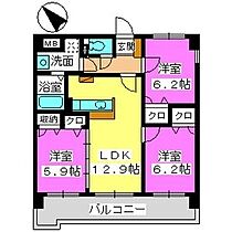 サン・ビオ空港通り 601 ｜ 福岡県福岡市博多区吉塚４丁目12-29（賃貸マンション3LDK・6階・69.72㎡） その2