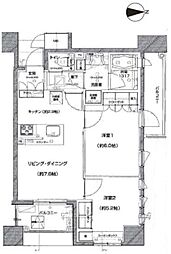 グラーサ中野坂上 2LDKの間取図画像