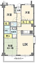サンビュー光風台 3LDKの間取図画像