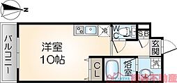 パストラル高美 ワンルームの間取図画像