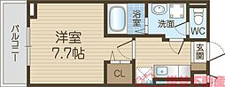 仮称)東一津屋アパート 1Kの間取図画像