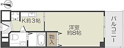レフィナード 1Kの間取図画像