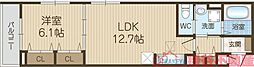 仮称)東正雀アパート 1LDKの間取図画像
