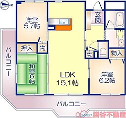 リヴェール春日 3LDKの間取図画像