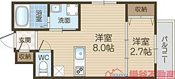 リアコート千里丘ISOUTH 1LDKの間取図画像
