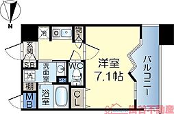 アーバンウェル茨木 1Kの間取図画像