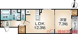 フォルシュ 1LDKの間取図画像