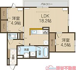 D-residence古曽部町 2LDKの間取図画像