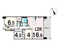 ヴェルディ吉島東 2SLDKの間取図画像