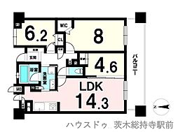 クレアシティ茨木舟木町 3LDKの間取図画像