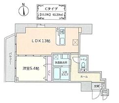 CAVE　YUSHIMA 1303 ｜ 東京都文京区湯島3丁目24-8（賃貸マンション1LDK・13階・45.39㎡） その2