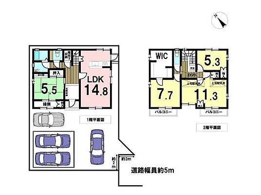 間取り 三重郡川越町大字高松字鵜之森　中古一戸建て
