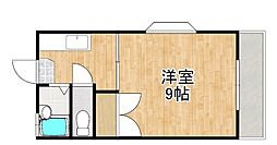 ホワイトハウス 1Kの間取図画像