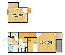 サニークレセント姶良 1LDKの間取図画像