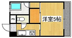ゆかマンション 1Kの間取図画像