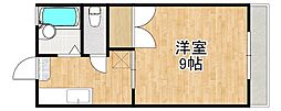 ホワイトハウス 1Kの間取図画像