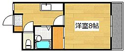 サンライズ日本 1Kの間取図画像
