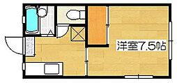 サンシティー3 1Kの間取図画像
