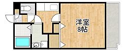 Wingヒロセ 1Kの間取図画像