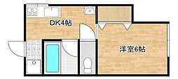 スプリングハイツ 1Kの間取図画像
