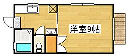 サニーコートA棟 1Kの間取図画像