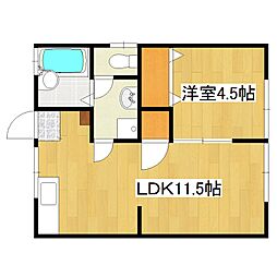 エクセルコーポ88 1LDKの間取図画像