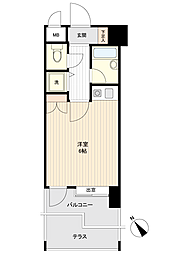 朝日プラザ博多4 ワンルームの間取図画像