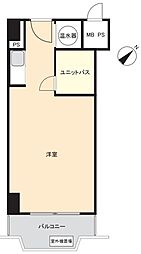 ファミール天神 ワンルームの間取図画像