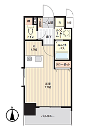 プレサンス名古屋城前 ワンルームの間取図画像