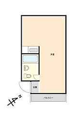 ストークビル秋山 ワンルームの間取図画像