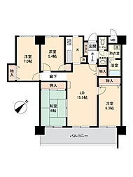 カルム佐賀 4LDKの間取図画像