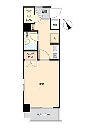 キャッスルマンション箱崎A号館 1Kの間取図画像