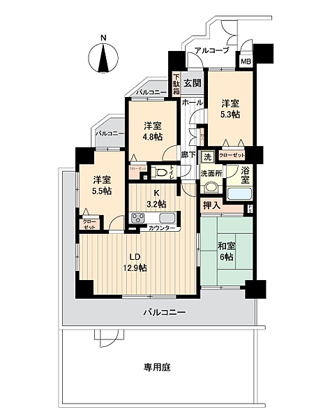 間取りを拡大表示