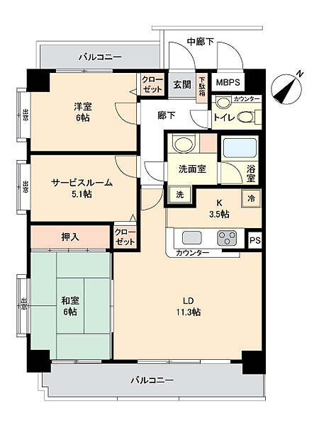間取りを拡大表示