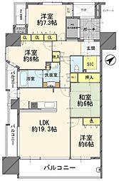 ディークラディア水戸末広町 4LDKの間取図画像